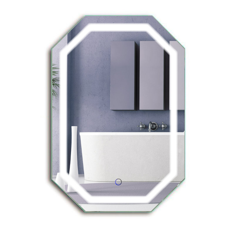 Miroir mural lumineux à del Upper Shockerwick, 30 po x 20 po