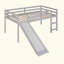 Lit mezzanine avec glissade, conception multifonctionnelle-888377085