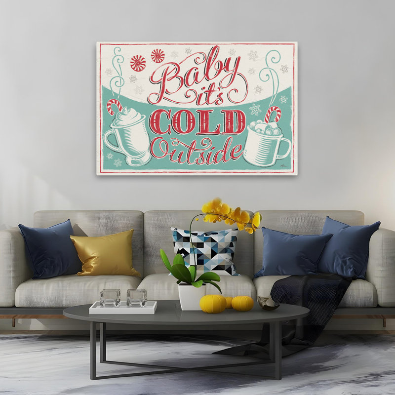Merry Little Christmas I - Candy Canes Christmas Cold Cups Art, H 40 po x l 60 po