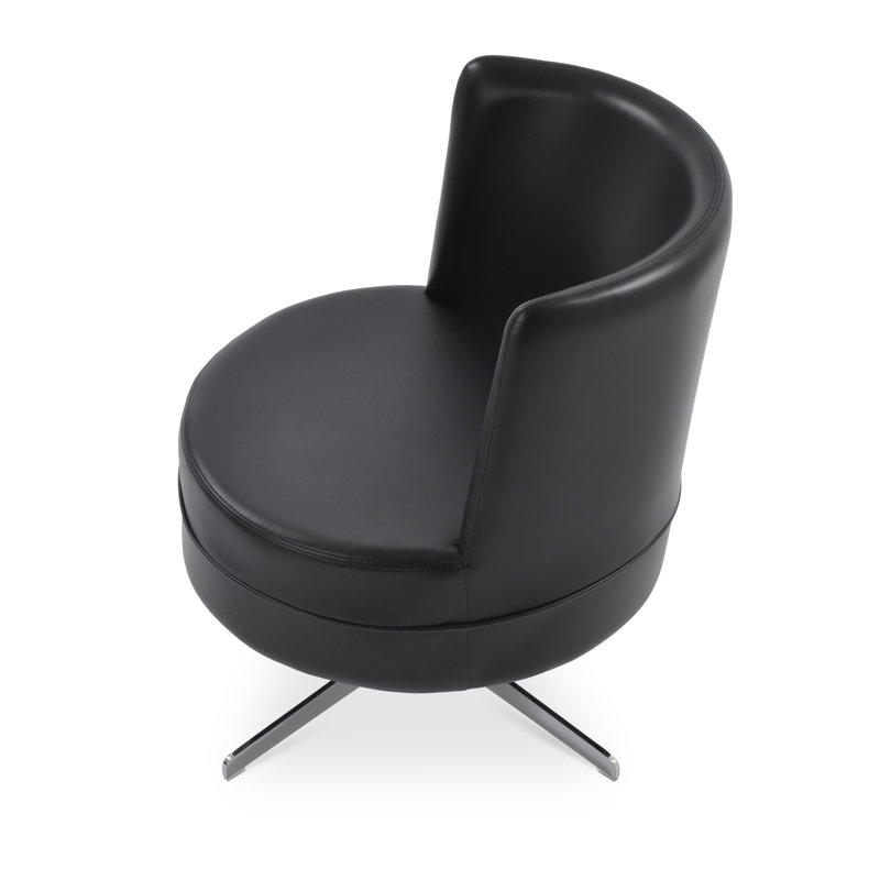Chaise longue pivotante 4 étoiles Hilton, Similicuir noir