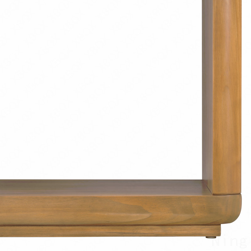 Élégante console minimaliste, avec des coins courbés, un design en U en placage de bois naturel pour un placement facile, pour exposer vos trésors, un assemblage simple