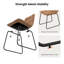 Chaises de salle à manger avec siège en similicuir et base en métal noir, ensemble de 4 chaises rembourrées-458943652