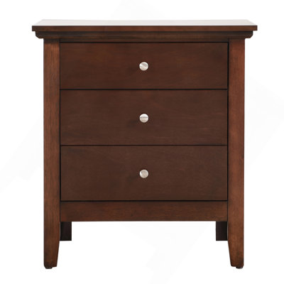 Table de chevet 3 tiroirs Hammond G5425-N, cappuccino