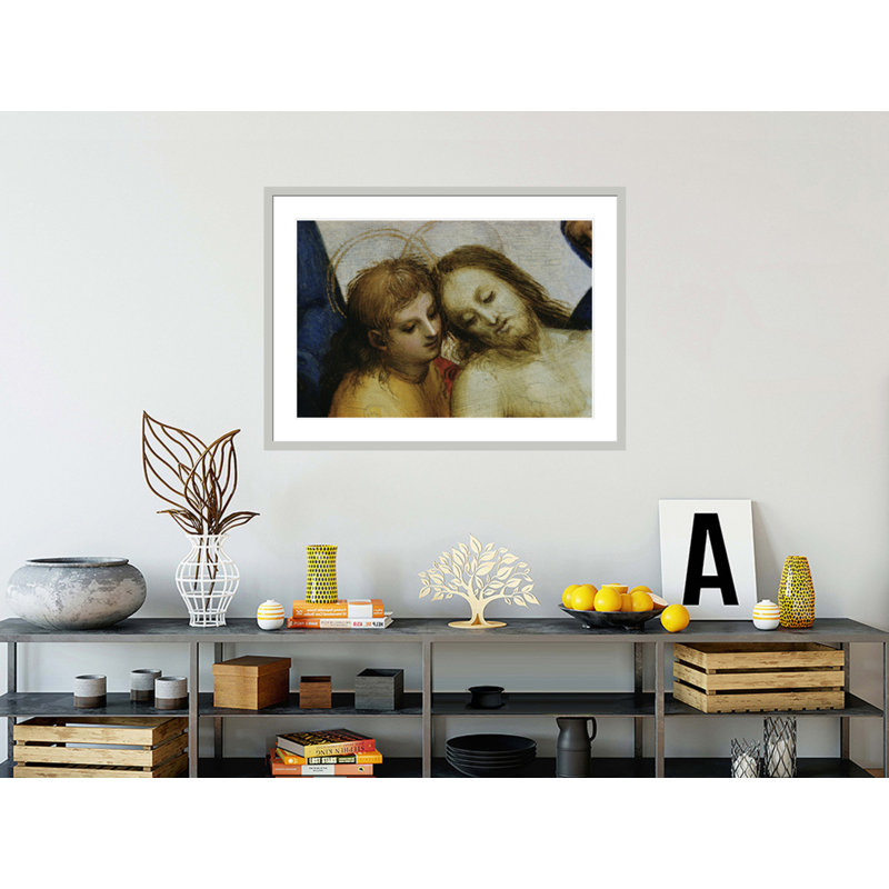 «Détail de Jésus et Saint Nicodème de Pieta» par Raphael, impression giclée encadrée, H 30,2 po x l 41,5 po