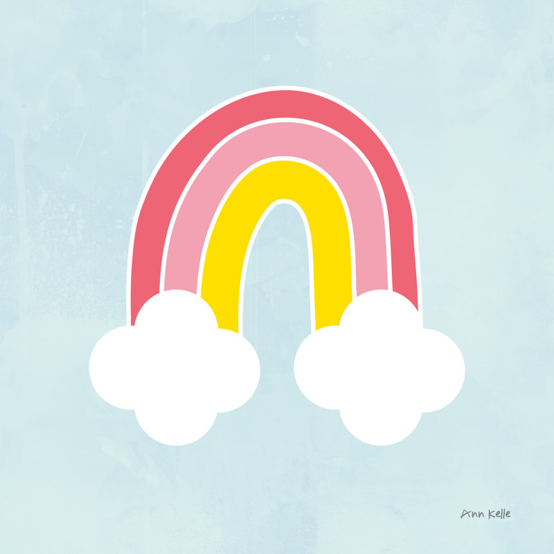 «Her Rainbow» par Ann Kelle, reproduction sur toile tendue, H 12 po x l 12 po, Non, Toile tendue