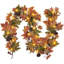 Guirlande d'automne feuille d'érable, guirlande 9 pi avec 30 lumières chaudes
