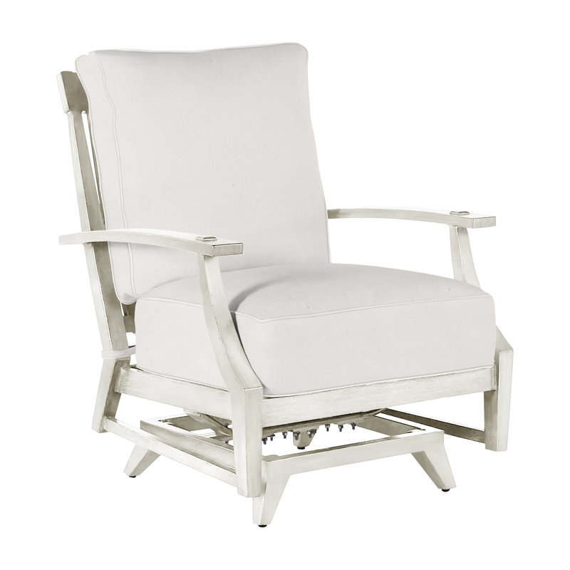 Croquet Patio Chair with Cushions, Welt, Oyster, Natural White