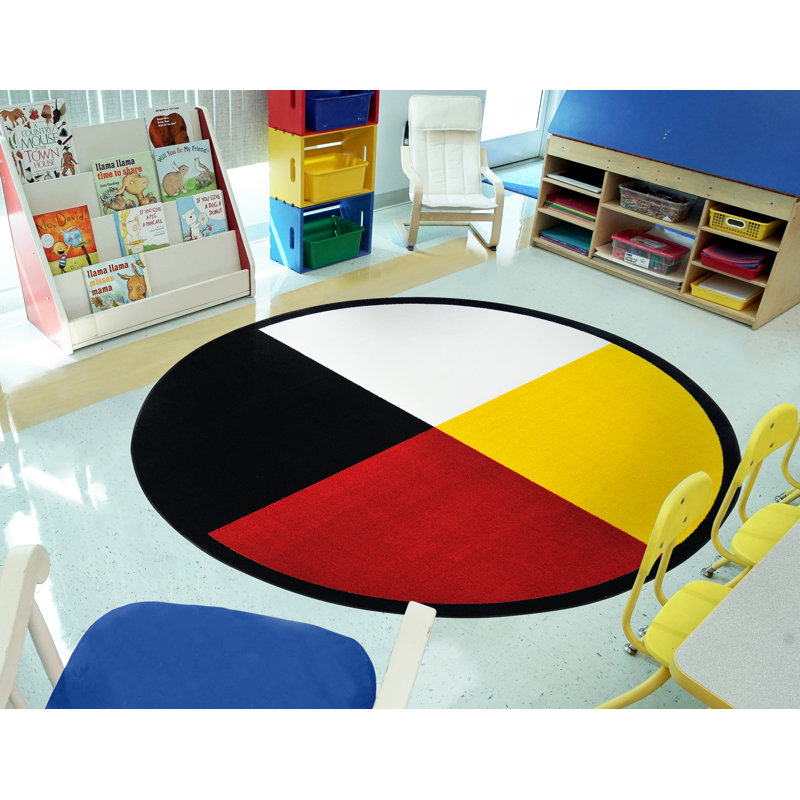 Tapis Wheel of Life par Joy Carpets, Rond 5 pi 4 po