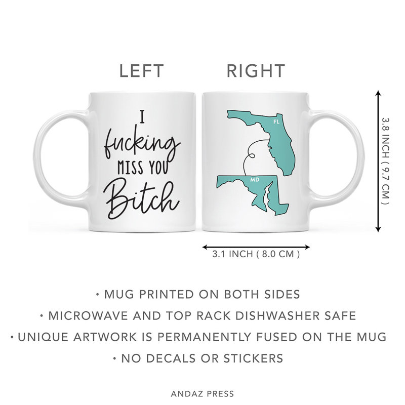 Ceramic Coffee Mug, Florida And Maryland