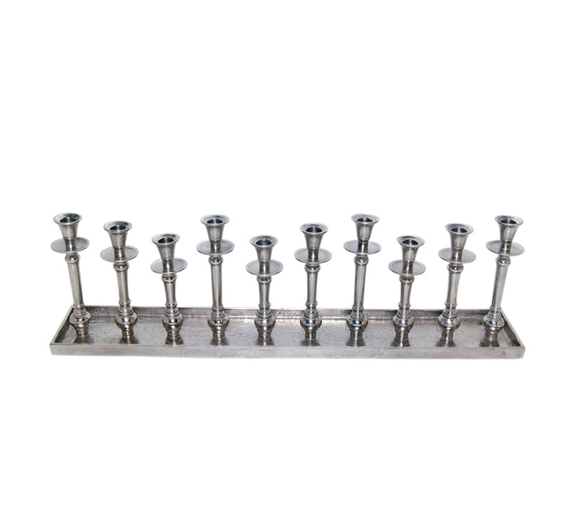 Chandelle de table en aluminium 7,85 po, Nickel