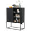 Buffet robuste en métal avec 2 tablettes