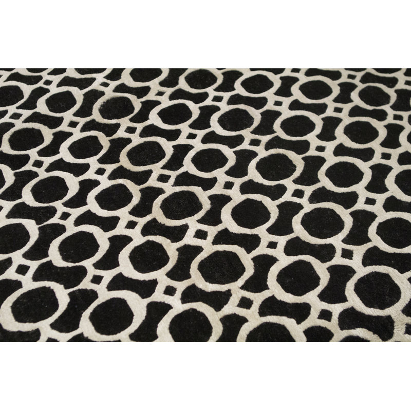 Tapis brun de haute qualité noué à la main Windsom, Rectangle 8 pi x 10 pi