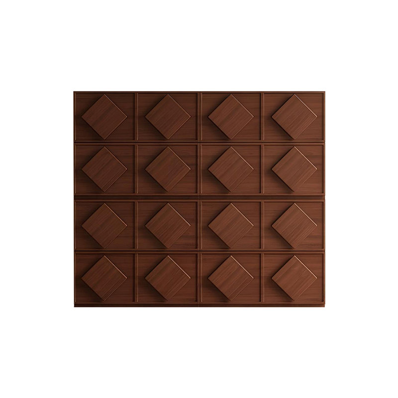 Modern Brown Solid Wood Accent Cabinet