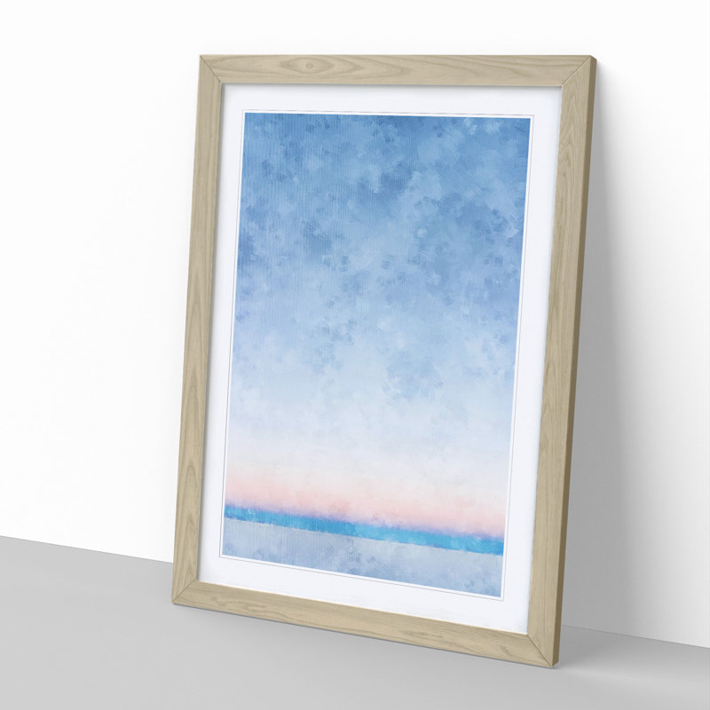 Sunrise at Salar De Uyuni in Bolivia - Picture Frame Painting, 36cm H x 27cm W x 2cm D, Oak Framed