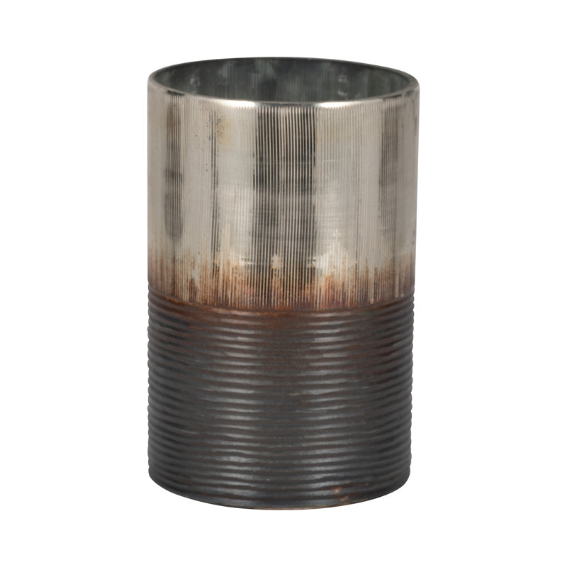 Dirks Glass Vases Modern Decorative Ribbed Cylinder Vase in High-Quality Glass - Sleek Contemporary Single Piece with Textured Detail for Stylish Accent Display
