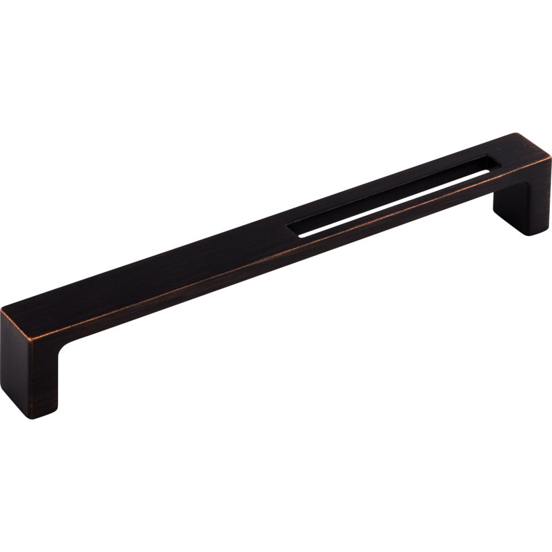 Modern Metro Slot 5" Center to Center Bar pull, Tuscan Bronze, 7" Center to Center
