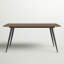 Alec Walnut Metal Base Dining Table-68447708