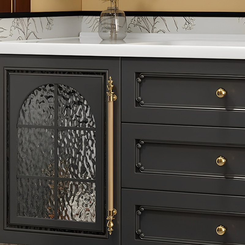 French style retro simple bathroom cabinet., 21.7" H x 51.6" W x 19.7" D