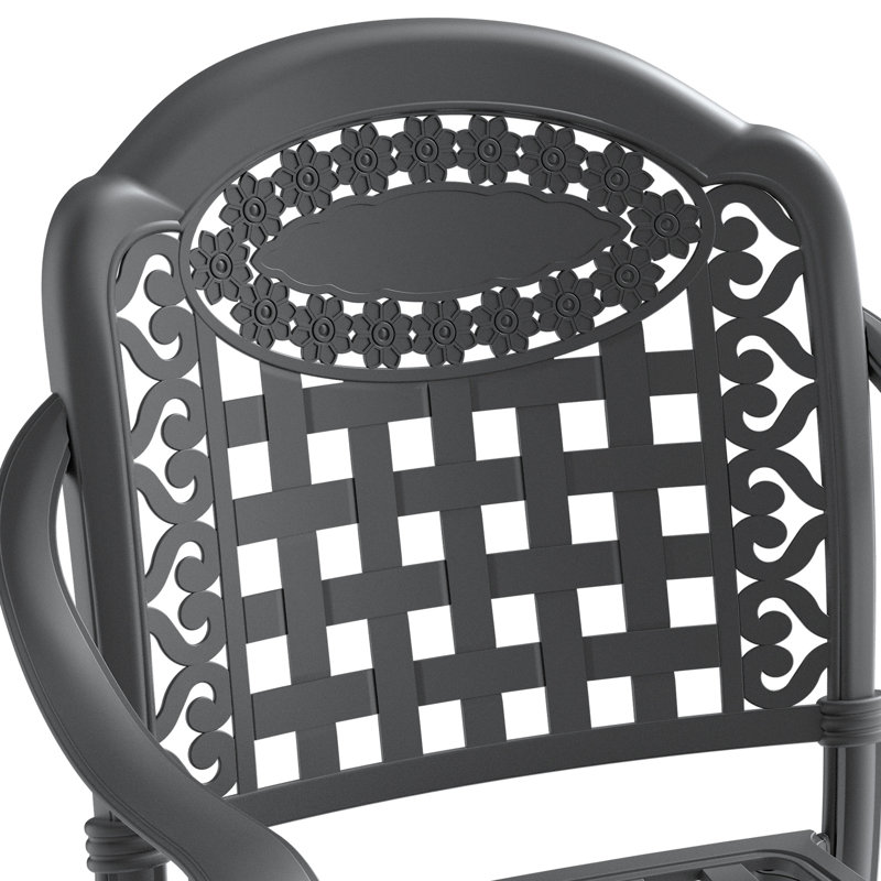 Chaise de patio en fonte d'aluminium