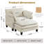 Chaise d'appoint avec repose-pieds pour le salon, la chambre à coucher et le bureau personnel
