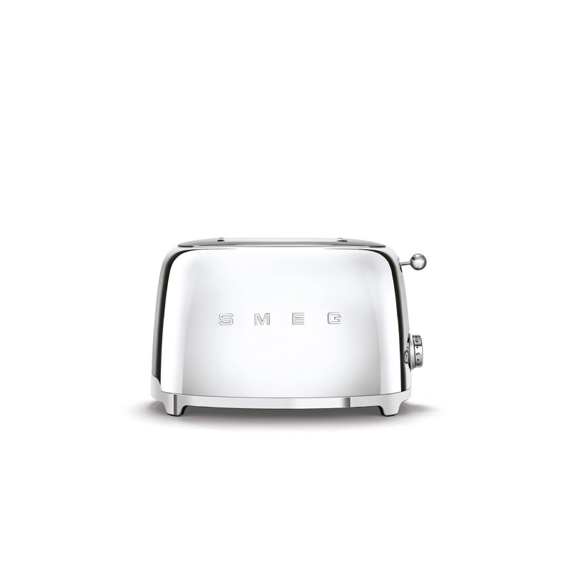 Smeg TSF01 50's Style Retro Two Slice Toaster, Chrome