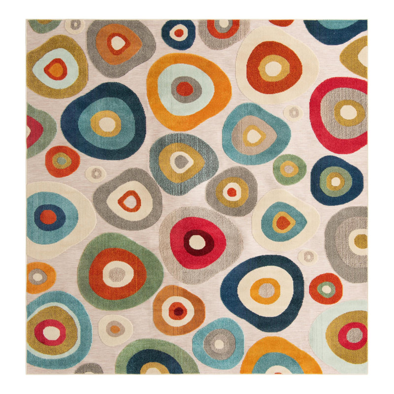 Wrought Studio Jake Marelda Indoor/Outdoor Area Rug, Square 10'
