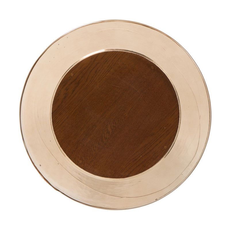 Shira Small End Table-Light Brown Oak, Smoked Brown Cast Glass