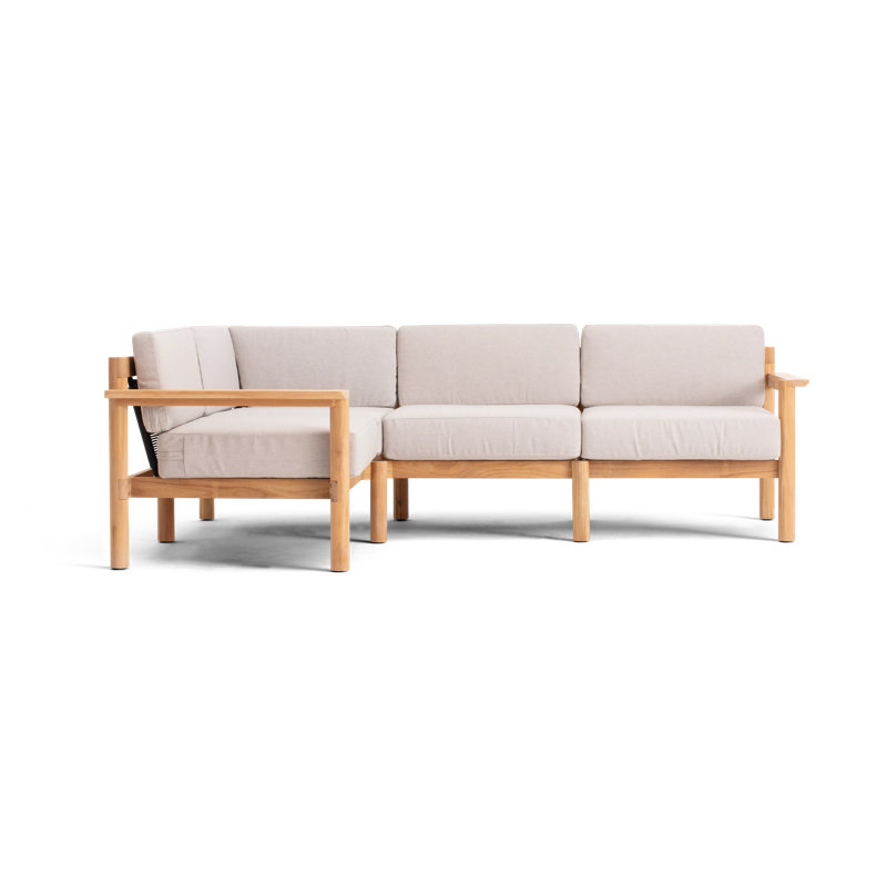 Haven 89.25'' Wide Patio Sectional with Sunbrella® Cushions, Sunbrella Ashe
