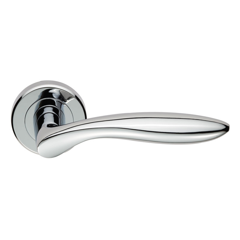 Serozzetta Shark Latch Door Handle, Polished Chrome