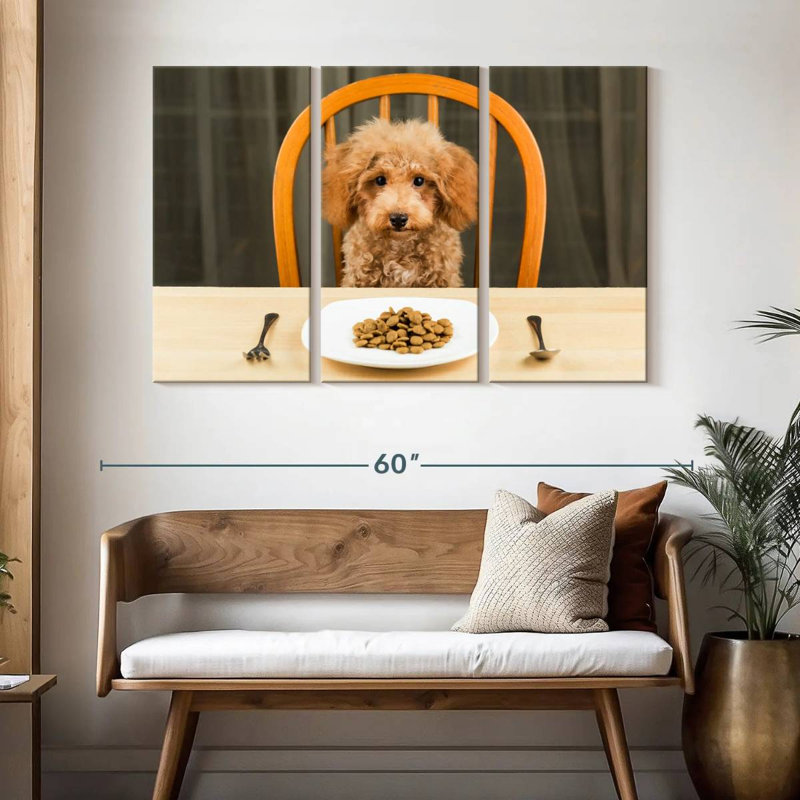 Brampt Dog Dinner Time, 32" H x 50" W
