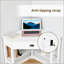 Bureau d'angle triangulaire avec tiroir et tablettes HOMcom pour une utilisation efficace dans les petits espaces, bureau à domicile ou poste de travail