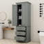 Imposante armoire de rangement avec trois tiroirs et tablettes réglables-1045003909