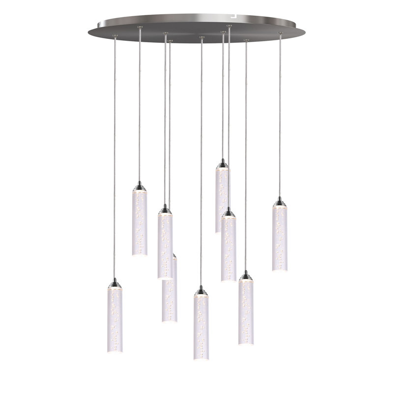 Luminaire suspendu cylindrique à DEL 9 lumières Ardrie, H 6,7 po x l 1,8 po x P 1,8 po