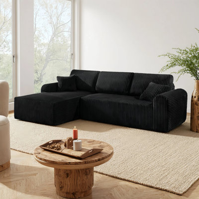 Canapé modulaire 109 po avec méridienne en forme de L et canapé modulaire 109 po.
