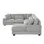 Canapé modulaire surdimensionné de 129 po en forme de U Canapé contemporain rembourré en velours côtelé doux avec méridienne-1404908567