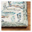 Tapis ivoire / bleu en laine touffeté à la main Ikat-1718586021