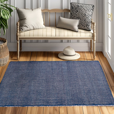 Tapis campagnard en jute et coton Colston