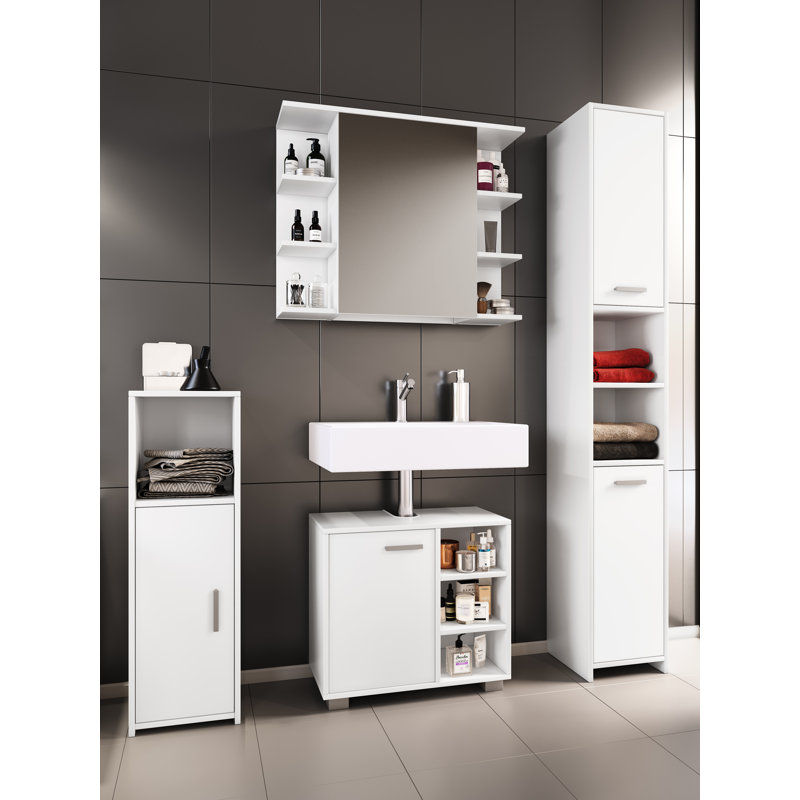 Shafia Freestanding Bathroom Cabinet, White