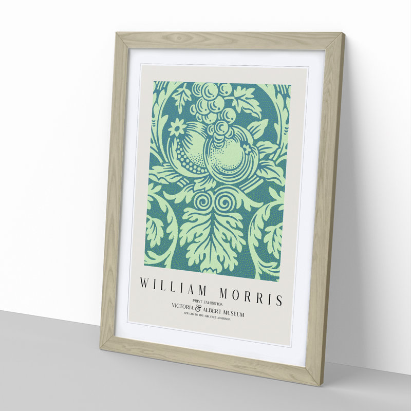 Queen Anne Print by William Morris - Framed Print, 48cm H x 36cm W x 2cm D, Oak Framed