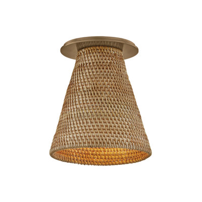 Menifee 6" 1-Light Wicker Flush Mount