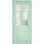 Porte intérieure française pleine prémontée, verre dépoli, Veregio 7339 Oliva, panneau simple, cadre, poignées, salle de bain, chambre, portes robustes - 76 cm x 203 cm
