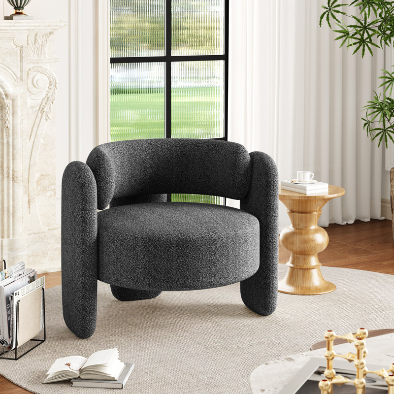 Upholstered Accent Chair, Grey