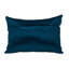 Coussin décoratif brodé bleu et turquoise