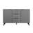 Sideboard Buffet Cabinet with Storage, Wood Coffee Bar Cabinet, Kitchen Cabinet with 3 Drawers & 2 Doors, Kitchen Buffet Cabinet Cupboard-1704396189