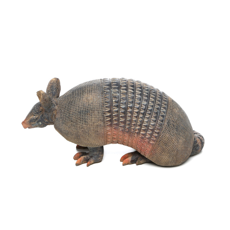 Hand-Painted Resin Armadillo Garden Statue