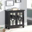 Armoire de rangement classique classique 1Pc avec accoudoirs et portes à miroir avec poignées en bois-493805059