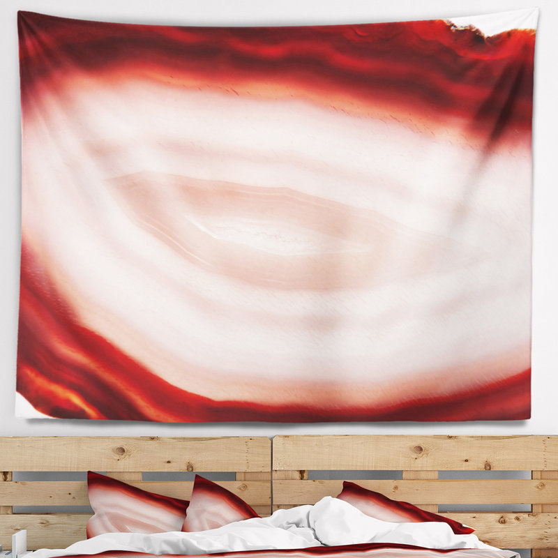Agate de polyester avec tapisserie en cristal chalcedony avec accessoires suspendus inclus, H 32 po x l 39 po