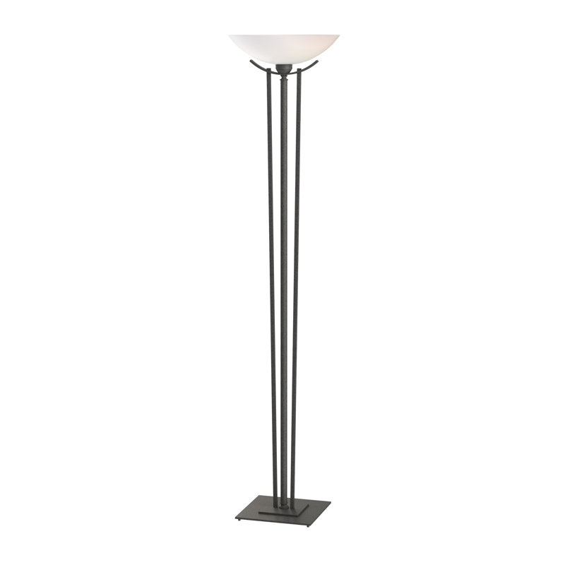 Taper 71" Torchiere Floor Lamp, Natural lron, Opal