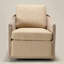 Chaise pivotante en bois de lin massif-1382870970