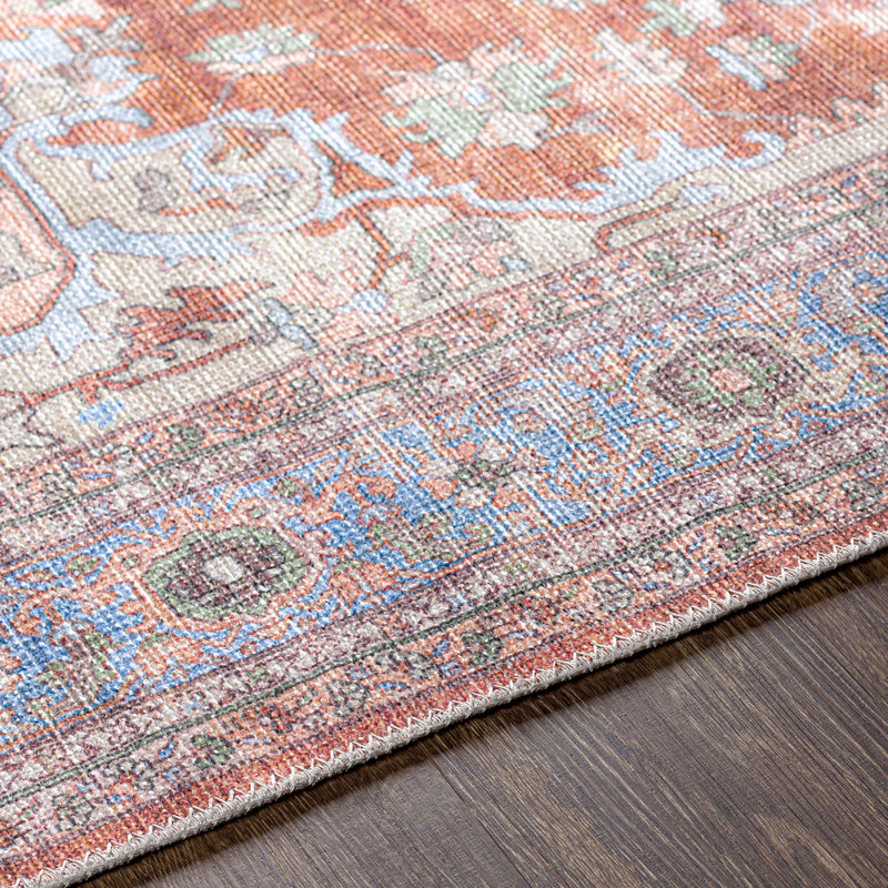 Chavarria Washable Oriental Indoor Rug, Rectangle 8'10" x 12'